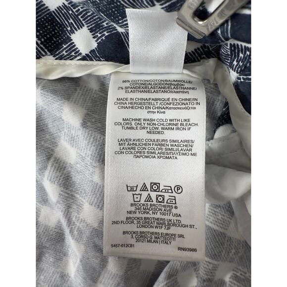 Brooks Brothers Womens Size 8 Natalie Fit Checker Pants Black White Button Zip - Picture 11 of 12